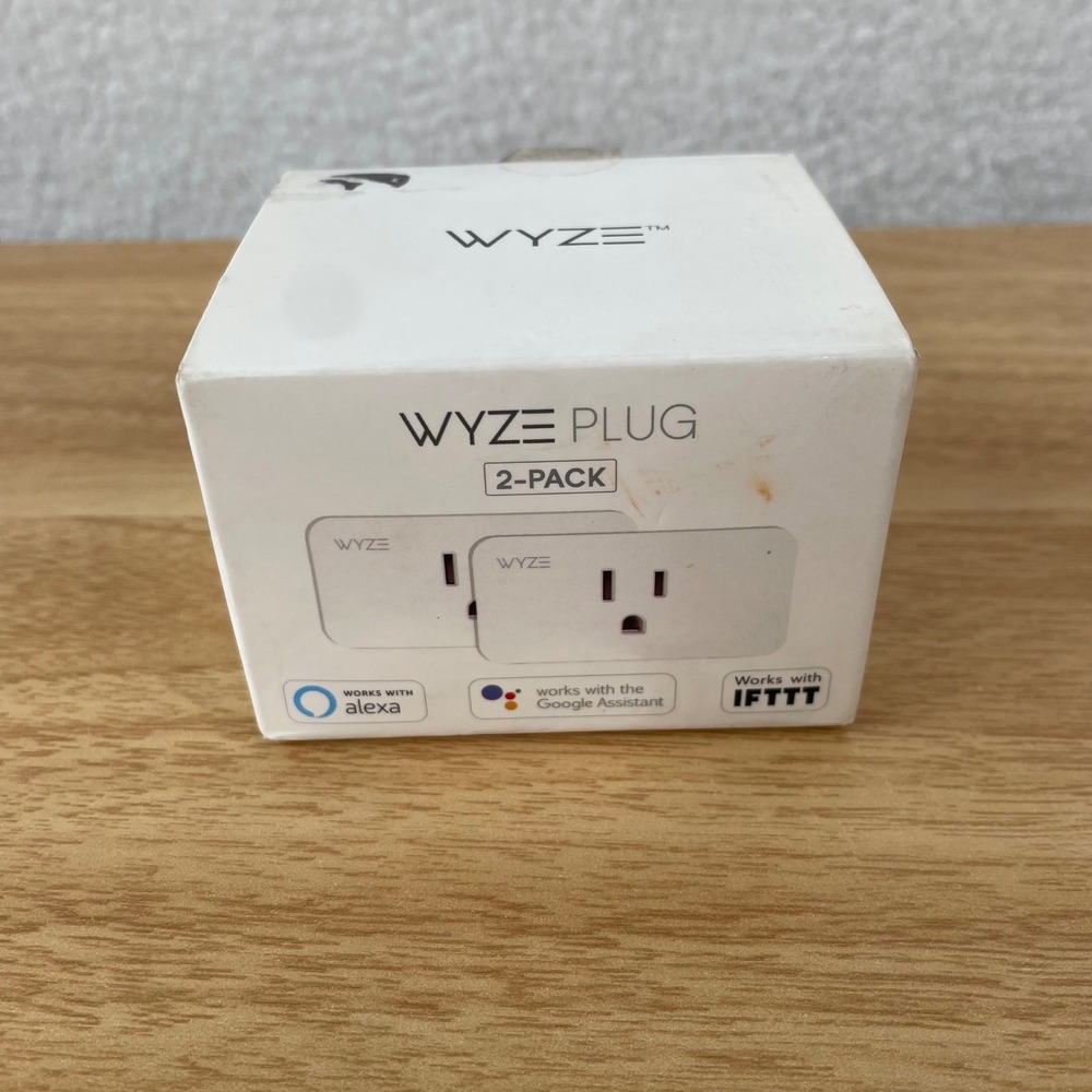 Wyze Plug 2-Pack WLPP1 Smart Home Wi-Fi Outlets White Alexa Google IFTTT